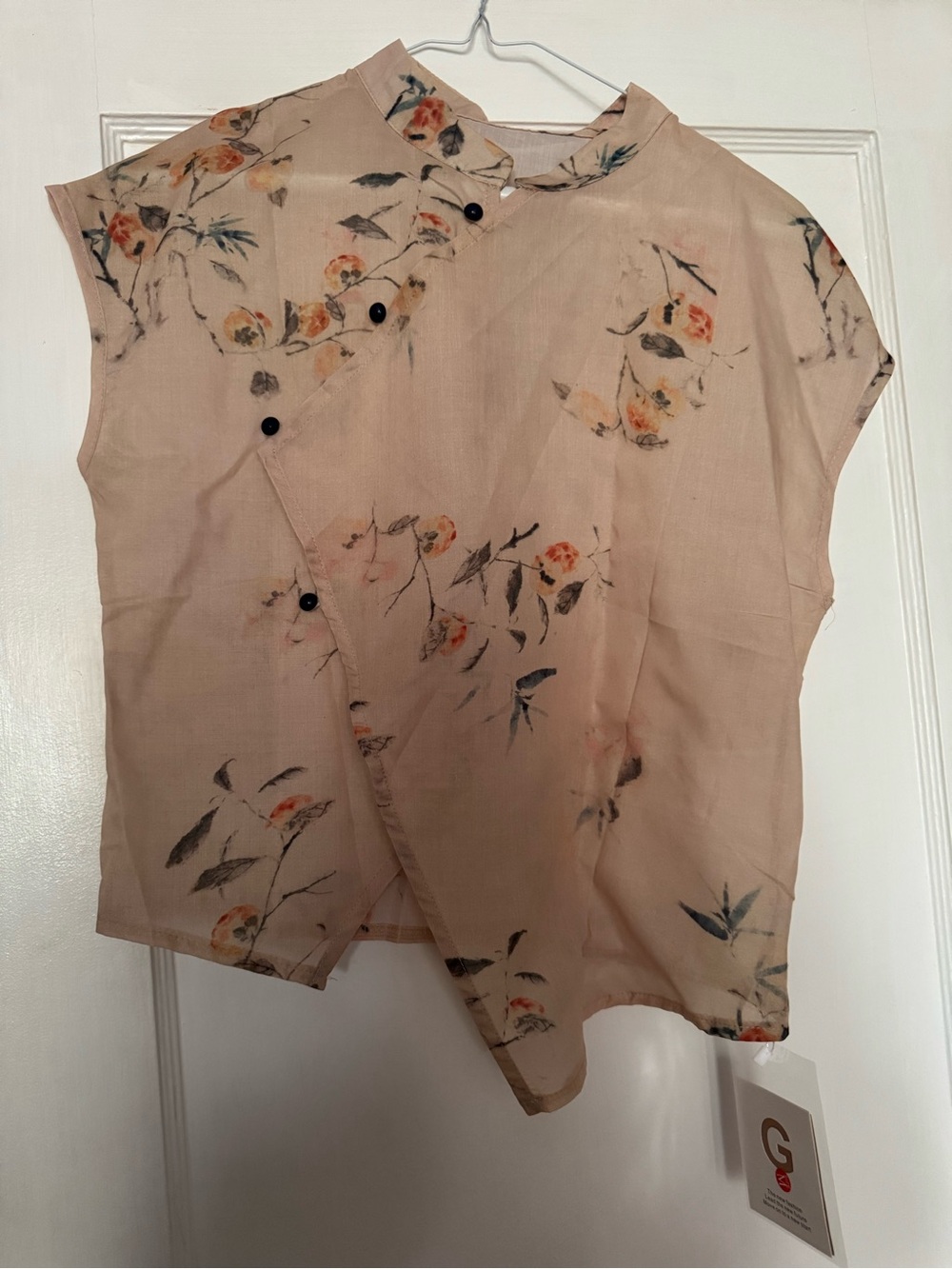 *new* Asymmetrical Chinese-style summer blouse